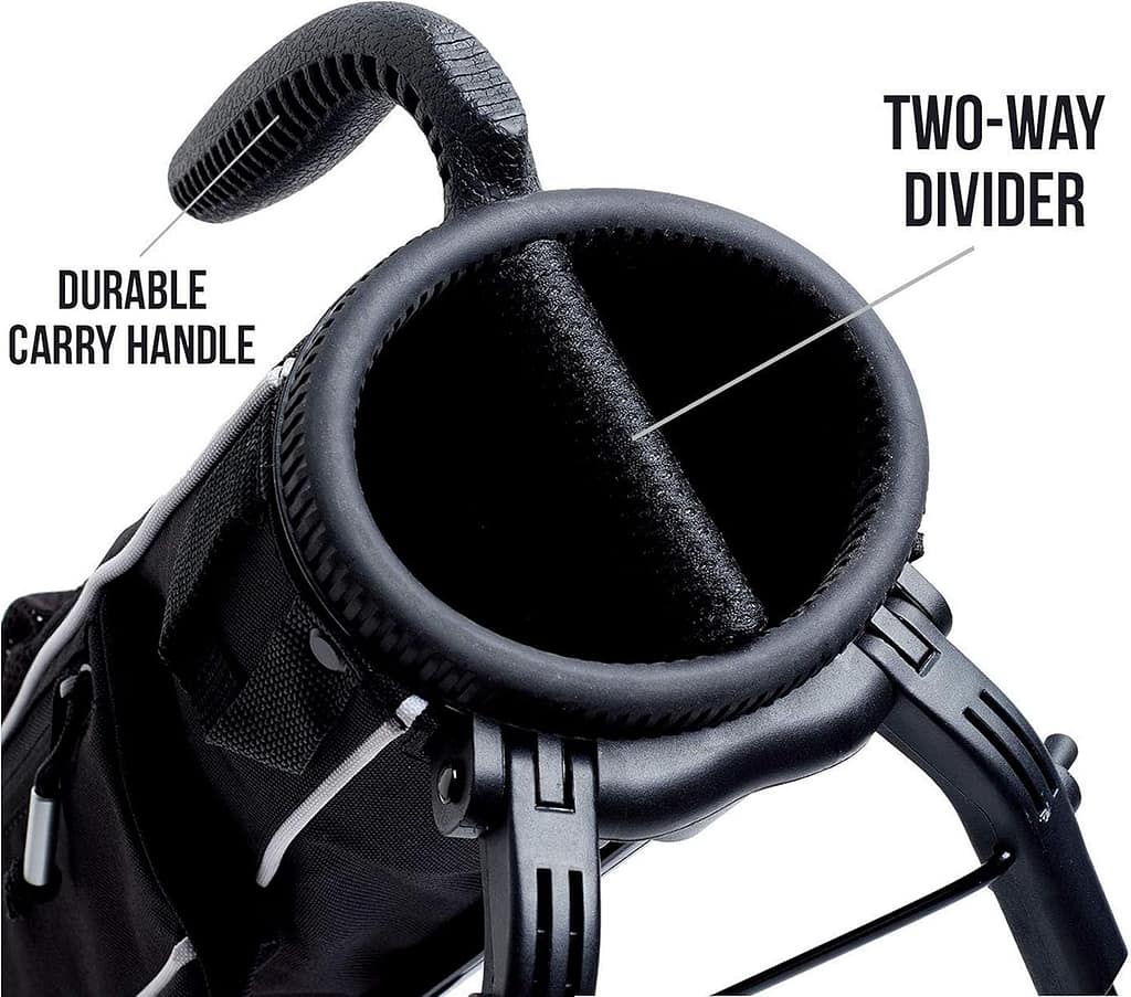 Sunday Golf Lightweight Stand Bag two way divider