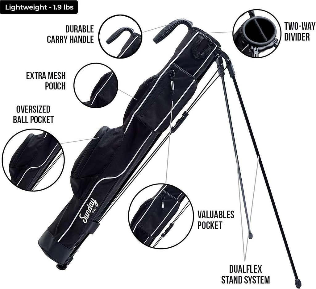 Sunday Golf Lightweight Stand Bag features