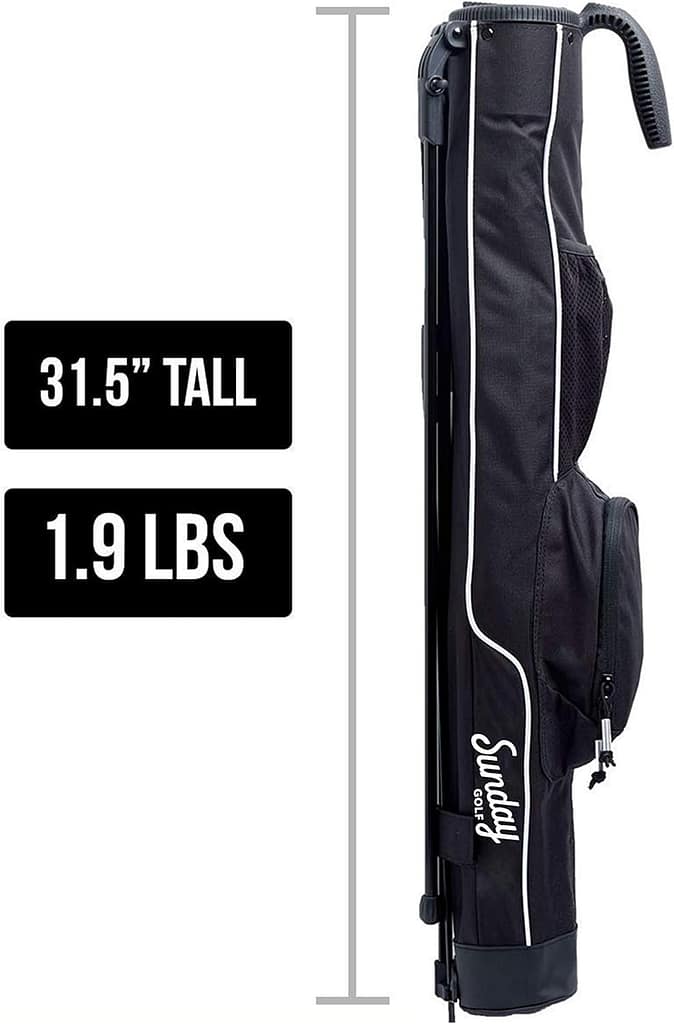 Sunday Golf Lightweight Stand Bag dimensions